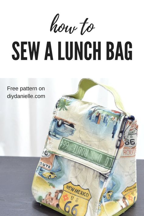 Lunch Box Sewing Pattern Free, Lunchbox Sewing Pattern Free, Lunchbox Sewing Pattern, Lunchbox Pattern, Diy Lunchbox, Lunch Bags Pattern, Diy Lunch Bag, Diy Lunch, Bag Pattern Free