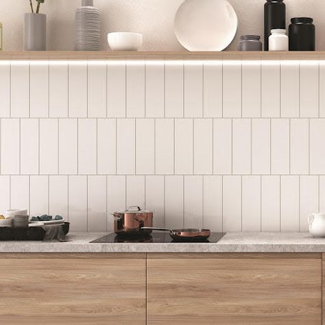 Metro Tiles Kitchen, Subway Tile Patterns, Metro White, Kitchen Splash Back, Splash Backs, Kitchen Splashback Tiles, Subway Tile Backsplash Kitchen, White Tile Backsplash, White Subway Tile Backsplash