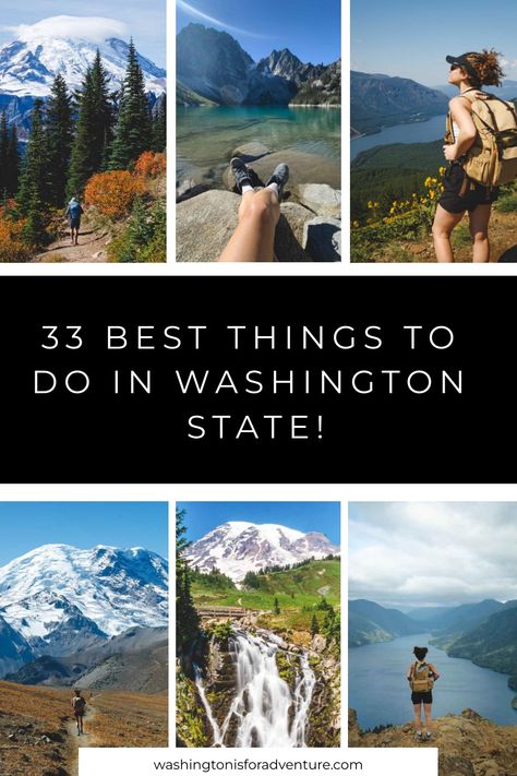 33 BEST Things to Do in Washington State! Washington Adventures, Washington Camping, Washington Lakes, North America Road Trip, Things To Do In Washington, Washington Coast, Cascade National Park, North Cascades National Park, Play Outside