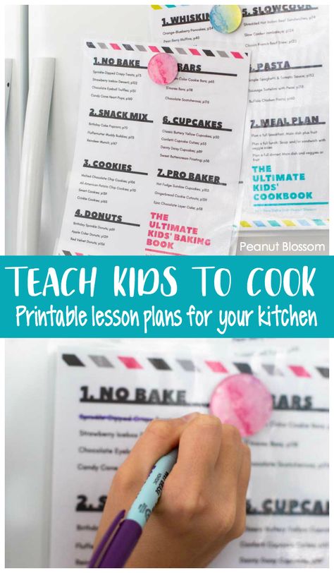 Cooking Class Lesson Plans, Homeschool Cooking Lessons, Kids Cooking Class Ideas, Teach Kids To Cook, Facs Lesson Plans, Teaching Kids To Cook, Cooking Lesson Plans, Kids Cooking Lessons, Easy Lesson Plans