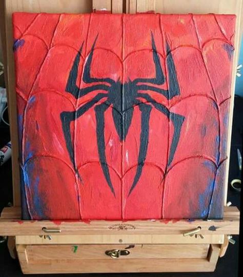 Spiderman Canvas Painting, Spiderman Canvas, Spiderman Painting, Soyut Sanat Tabloları, Painting Ideas On Canvas, Tableau Art, Arte Inspo, Dc Comic, Mini Canvas Art