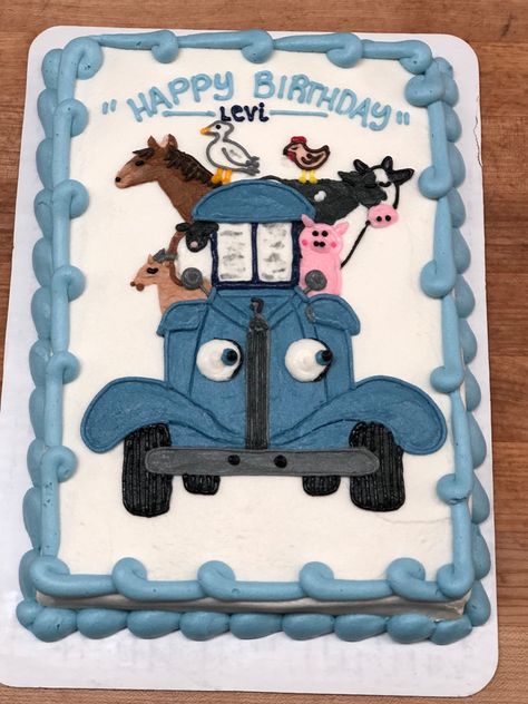 Little Blue Truck Birthday Cake, Truck Birthday Cakes, Truck Cakes, Truck Party, Custom Cookies, 2nd Birthday, First Birthdays, Birthday Cake, Trucks