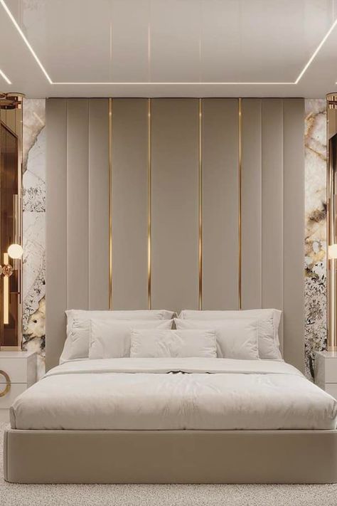 Stylish and Luxurious: Modern Bedroom Lighting Ideas Luxurious Bedrooms Master, Luxury Bedroom Lighting, Modern Bedroom Lighting, Home Idea, Zen Home Decor, Stylish Bedroom Design, Luxury Room Bedroom, Bedroom Interior Design Luxury, Modern Luxury Bedroom