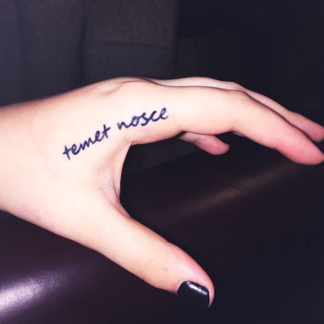 temet nosce -- know thyself Temet Nosce Tattoo, Temet Nosce, Greek Tattoo, Ink Inspiration, Greek Tattoos, Know Thyself, Ink Ideas, I Tattoo, Tattoo Quotes