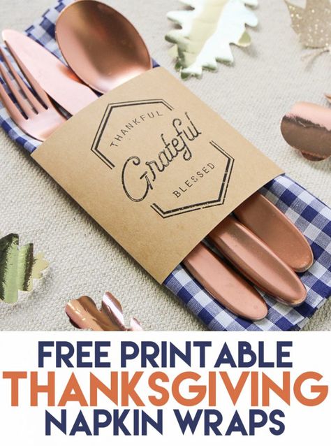 Utensil Pouch, Thanksgiving Conversation Starters, Napkin Wrap, Printable Thanksgiving Crafts, Thanksgiving Dinner Table Decorations, Easy Diy Thanksgiving, Free Printable Thanksgiving, Free Thanksgiving Printables, Easy Thanksgiving Crafts