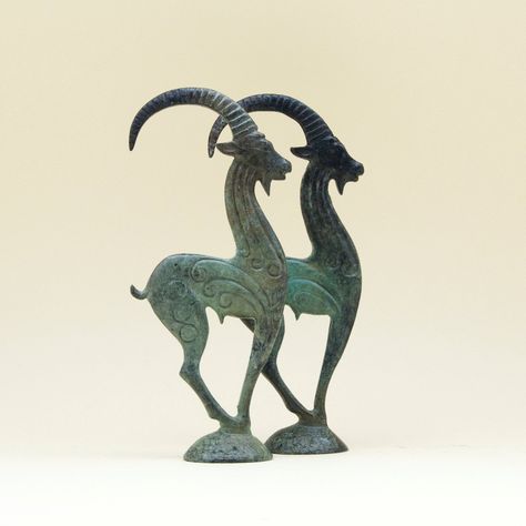 Constellation Capricorn, Wild Goat, Ancient Greece Art, Collagraph Printmaking, Capricorn Constellation, Sculpture Museum, Greece Art, Ancient Greek Art, Bronze Art