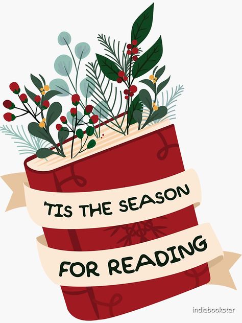 Library Card Sticker, Christmas Library Displays, Winter Library Displays, Christmas Library Display, Merry Bookmas, Christmas Reads, Christmas Library, Holiday Romance Books, Reading Stickers