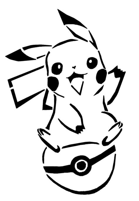 Pokemon Stencils, Pikachu Tattoo, Idee Cricut, Pokemon Tattoo, Stencil Art, Tattoo Stencils, Window Decals, Pokemon Art, Shoulder Tattoo