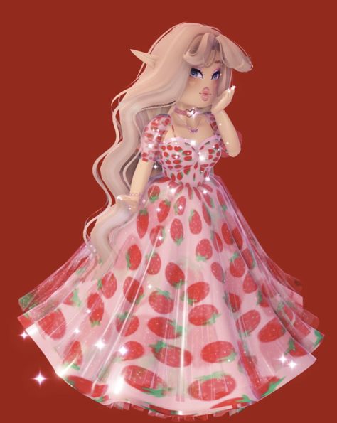 Mushroom Royale High Outfit, Royal High Dress Ideas, Royale High Fairytale Outfit, Royale High Cottagecore Outfits, Cottagecore Royale High Outfits, Royal High Valentines Outfit, Royal High Outfit Combos, Royale High Valentines Outfits, Royale High Hair Combos Girl