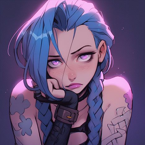 Arcane Jinx PFP for Discord - League of Legends Jinx PFP Icons Jinx Pfp, Arcane Style, Jinx Art, Jhin League Of Legends, Pfp For Discord, League Of Legends Poster, Arcane Jinx, Jinx Arcane, Goth Wallpaper