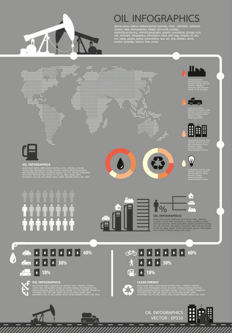 Oil Theme Business Infographics Oil Infographic, Free Infographic Templates, Info Poster, Data Vizualisation, Infographic Layout, Infographic Inspiration, Business Infographics, Information Visualization, Info Design