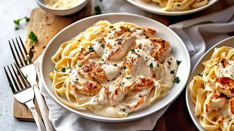 Craving that rich, creamy, and irresistible Olive Garden Chicken Alfredo? This copycat recipe captures the magic of the restaurant’s famous dish, with tender chicken and a velvety Alfredo sauce that’s bursting with flavor. Don't miss out – get the full recipe now #OliveGardenRecipes #ChickenAlfredo #CopycatRecipe #CreamyAlfredo #ComfortFood #PastaLovers #WeeknightDinner #EasyDinnerIdeas #ItalianFood #HomemadeAlfredo Alfredo Olive Garden, Olive Garden Fettuccine Alfredo Recipe, Chicken Alfredo Sauce Recipe, Olive Garden Chicken Alfredo Recipe, Chicken Fettucini, Fetuchini Alfredo, Fettuccine Alfredo Sauce, Chicken Alfredo Fettuccine Recipe, Olive Garden Pasta