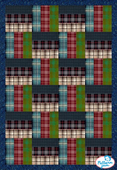 Sweater Quilt Pattern, Shirt Blanket Diy Memory Quilts, Quilts Made From Shirts, Plaid Shirt Quilt, Flannel Shirt Quilt Ideas, Plaid Quilt Ideas, Masculine Quilt Patterns, Memory Quilt Ideas, Quilts For Men Patterns