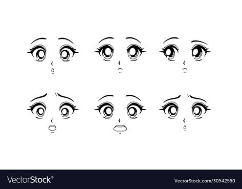 Cute Anime Expressions Faces, Anime Scared Face Reference, Worried Face Expression Anime, Shocked Anime Face, Screaming Cartoon Face, Cartoon Scared Face, Scared Anime, Expression Reference, Drawn Faces