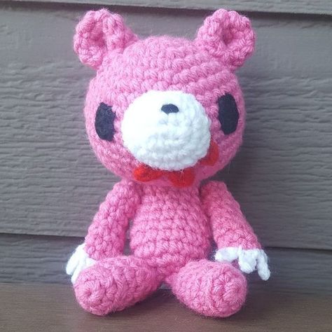 Gloomy Bear Crochet, Hello Kitty Crochet, Bear Amigurumi, Gloomy Bear, Amigurumi Plush, Bear Crochet, Fun Crochet Projects, Diy Crochet Projects, Knitting Charts