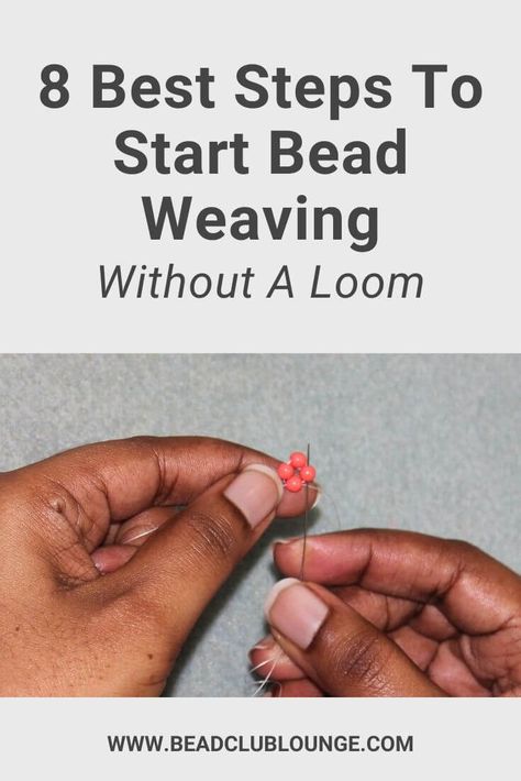 Are you wondering how to start bead weaving without a loom? Discover the first steps you need to take to get started making beautiful beaded jewelry. How To Bead Weave, Off Loom Bead Weaving, How To Make A Bead Loom, Wire Jewelry Patterns, Making Bracelets With Beads, Loom Craft, Beautiful Beaded Jewelry, Bead Weaving Tutorials, Bracelets Easy