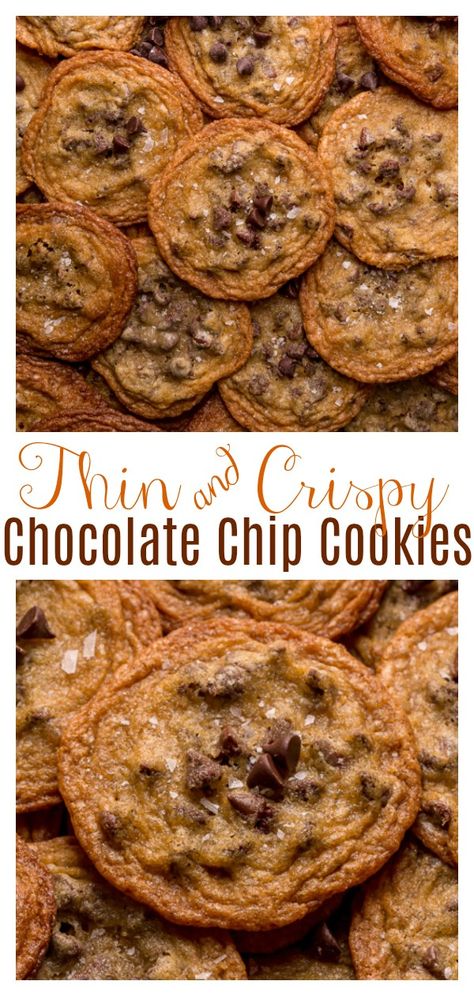 Crunchie Chocolate Chip Cookies, Crispy Cookies Recipe Chocolate Chips, Grandmas Cookies Recipes, Chewy Oatmeal Chocolate Chip Cookies, Chocolate Chip Cookie Recipes, Crispy Chocolate Chip Cookies, Oatmeal Chocolate Chip Cookie Recipe, Baker By Nature, Cookie Crisp