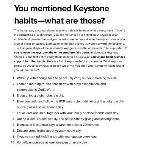 Keystone Habits, Quick Saves