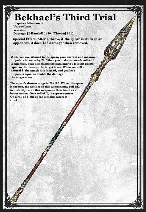 Spear Dnd 5e, Magic Staff Dnd 5e, Magic Spear Dnd, Dnd 5e Magic Spear, Lightning Magic Items 5e, Dnd Spear Item, Dnd Magic Items Spear, Magic Longsword 5e, Magic Armor