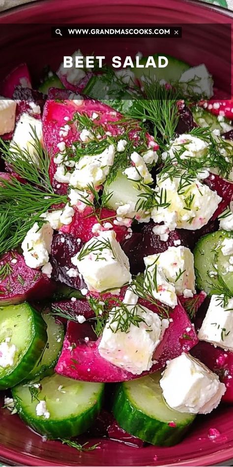 This roasted beet salad combines tender beets with fresh greens and tangy feta for a side dish that’s both tasty and nourishing! Salad With Citrus Dressing, Beet Salad With Feta, Salad With Citrus, Beet Salad Recipes, Roasted Beet Salad, Citrus Dressing, Fresh Beets, Feta Recipes, Beet Recipes