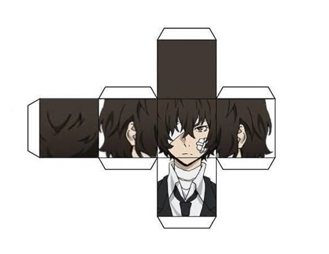 Dazai Printable, Box Dazai, Dazai Papercraft, Papercraft Templates Printables, Cube Template, Paper Cube, Anime Paper, Cool Paper Crafts, Paper Doll Template