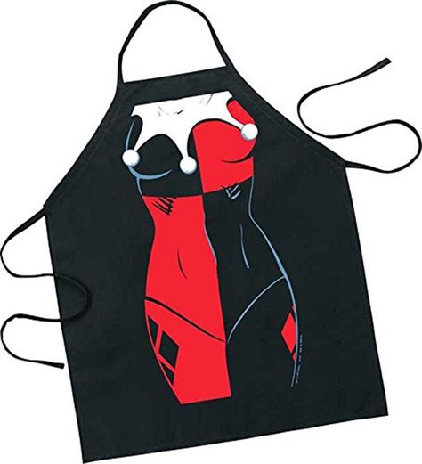 #HarleyQuinn stylish apron ►Shop With Amazon◄ Sublimacion Ideas, Harley Quinn And Joker, Harley Joker, Harley And Joker, Harley Quinn Joker, Black Apron, Joker Harley, Dc Comics Characters, Joker And Harley Quinn