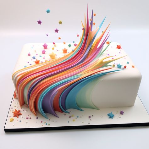 Funky Cakes, Happy Bday Cake, Cake Decorating Tutorials Videos, Chocolate Cake Toppers, Cookie Recipes Decorating, Fondant Cake Designs, Cake Show, Beautiful Cake Designs, Cool Cake Designs