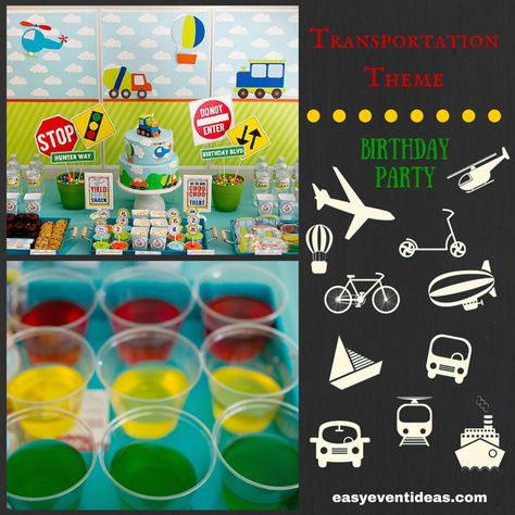 Transportation Theme Birthday Party, Boy Birthday Themes, Transportation Theme Birthday, Transportation Birthday Party, Transportation Birthday, 2nd Birthday Boys, Boy Birthday Party Themes, Car Theme, Transportation Theme