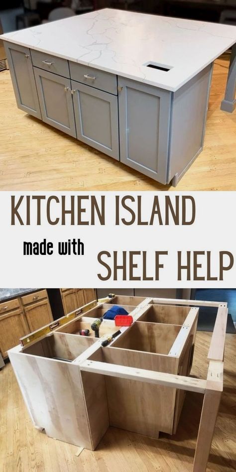 #rustic #farmhousedecor #rusticdecor Build Kitchen Island, Diy Kitchen Hacks, Face Frames, Kitchen Island Storage, Kitchen Island Plans, Custom Kitchen Island, Building A Kitchen, Farmhouse Decor Ideas, Diy Kitchen Remodel