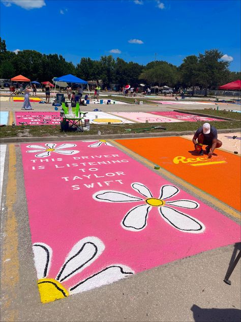 Floral Senior Parking Spot Painting, Senior Parking Spaces Taylor Swift, Taylor Swift Parking Spot Painting, Up Senior Parking Spot, Butterfly Parking Spot Painting, Taylor Swift Parking Spot, Taylor Swift Senior Parking Spot, Senior Year Parking Spot, Highschool Painted Parking Spots