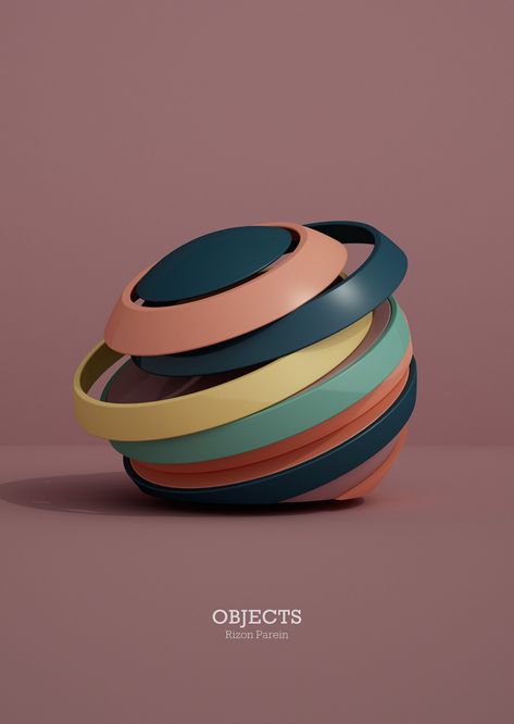 Rizon Parein on Behance Plates Ideas, Sphere Design, Data Visualisation, 3d Studio, 3d Shapes, 3d Artwork, Design Graphique, Objects Design, Cinema 4d