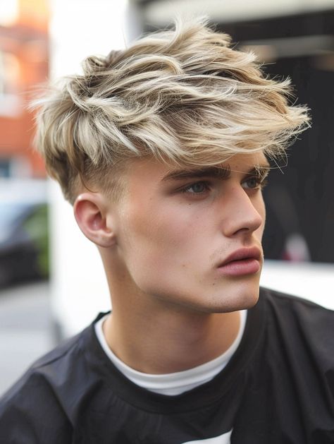 Explore 33 Unique Textured Crop Hair Men Styles with Low Mid High Fades for Short Medium Long Hair Men’s Blonde Highlights, Textured Crop Hair Men, Angular Face, Textured Crop, Hair Pics, Blonde Streaks, Crop Hair, Cool Mens Haircuts, Brunette Hair With Highlights