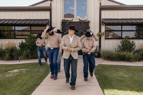 Rustic Wedding Suits For Men Jeans, Tan And Jeans Groomsmen, Groomsmen Button Up And Jeans, Black Bridesmaid Dresses With Groomsmen In Jeans, Blue Jeans Groom Attire, Black And Tan Groomsmen, Groomsman In Jeans, Groomsmen Boots And Jeans, Groom Attire Cowboy Boots