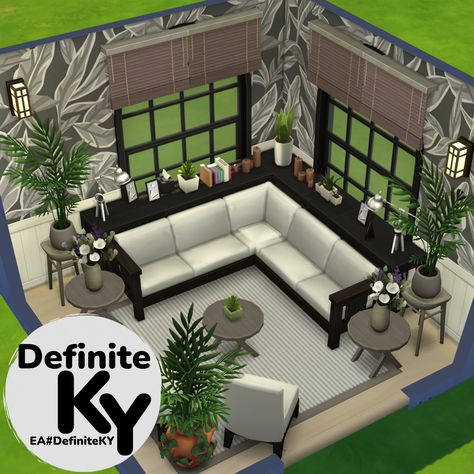 Sims 4 Base Game Living Room, Sims 4 Living Room Ideas Base Game, Sims 4 Base Game House, Game Living Room, Sims 4 Base Game, Girls Apartment, Corner Couch, Sims Building, 4 Girls