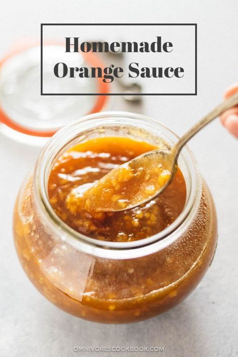 Homemade Orange Chicken Sauce (and How to Make 3 Different Meals with It) | Omnivore's Cookbook Homemade Orange Chicken Sauce, Homemade Orange Chicken, Paleo Orange Chicken, Gluten Free Orange Chicken, Recipes Enchiladas, Asian Sauce Recipes, Spicy Orange Chicken, Orange Sauce Recipe, Baked Orange Chicken