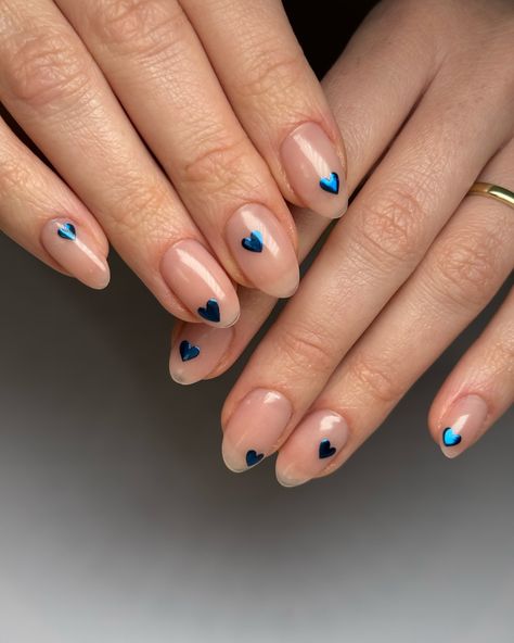 CRISPY isolated chrome makes me drooooool 🥵 Tessa from @nevecandles was here yesterday and wanted some wee chrome blue hearts and they turned out so pretty! #chchnails #chchnailtech #christchurchnailtech #nznails #nznailtech #nznailtechs #nznail Blue Hearts, Heart Nails, Chrome Nails, Blue Heart, Nail Tech, So Pretty, Nail Inspo, Nail Art, Nails