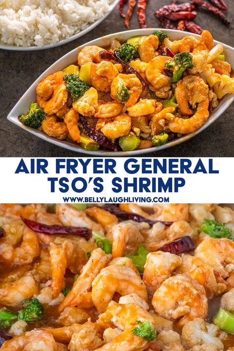 General Tso Shrimp, Frozen Popcorn, Shrimp Marinade, Popcorn Shrimp, Shrimp And Broccoli, Marinated Shrimp, Shrimp Stir Fry, Sweet And Spicy Sauce, Dried Peppers