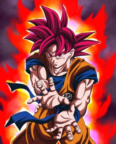 Goku Ssjg, Ssjg Goku, Goku Super Saiyan God, Saga Dragon Ball, Dragon Z, Pikachu Wallpaper, Dragonball Super, Black Panther Art, Super Saiyan God