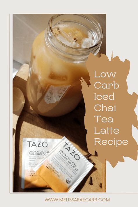 low carb chai tea latte in a quart jar Low Cal Chai Tea Latte Starbucks, Protein Chai Tea Latte, Sugar Free Chai Tea Latte, Starbucks Iced Chai Tea Latte Recipe, Keto Chai Tea Latte, Chi Latte, Starbucks Chai Tea Latte Recipe, Chai Tea Drinks, Chai Tea Latte Starbucks