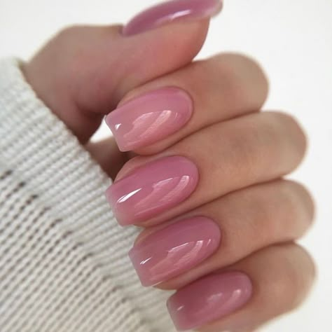 19 Natural Winter Nail Ideas for 2023-2024 - thepinkgoose.com Opaque Nails Pink, Rosewater Gel Nails, Light Rose Pink Nails, Nails For Floral Dress, Natural Pink Powder Nails, California Nails Acrylic, Transulent Pink Nails, Flesh Pink Nails, Sheer Rose Nails