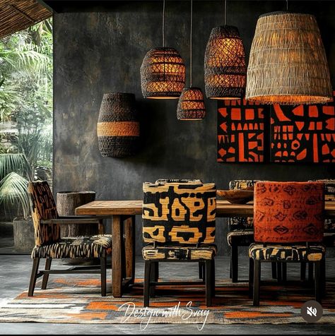 African Inspired Dining Room, African Restaurant Design Interiors, African Restaurant Design, African Decor Bedroom, African Restaurant, Boho Decor Ideas, Afrocentric Decor, African Interior Design, Africa Art Design