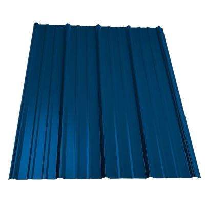 Metal Roofing - Roof Panels -  The Home Depot Blue Metal Roof, Steel Roof Panels, Metal Roof Panels, Culture Center, Roofing Options, Fibreglass Roof, Steel Roof, Straw Bale, Ribbed Paneling