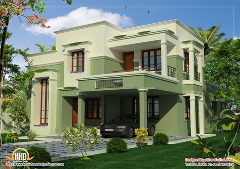 Modern House Colors, Double Story House, Exterior House Paint Color Combinations, Kerala House Design, Architect Design House, Exterior Paint Colors For House, Minimalist House Design, Unique Houses, Bungalow House Design