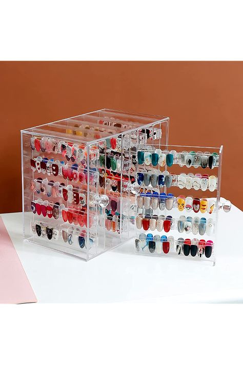 5 Tier Nail Art Organiser 100 Lattice Nail Art Display Board Clear Acrylic Removable Holder Shelves Display Rack Stand for Nail Art Nail Display Board, Bejeweled Nails, Swatch Display, Art Display Board, Nail Organization, Manicure Tool Sets, Nail Art Display, Nail Display, Rack Shelves