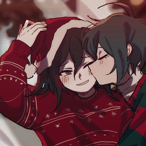 ✧ Paired avatars, icons, matching icons ✦ Straight Matching Pfps, Anime Duo, Danganronpa Matching, Christmas Pfps, Shuichi X Kokichi, Kokichi X Shuichi, Paired Avatars, Danganronpa Icons, Cherry Crush