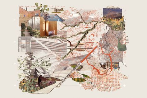 Gallery of Tatiana Bilbao Estudio to Design New Residential Development in Ecuador - 9 Map Collage, Residential Development, Architecture Collage, Quito Ecuador, Architecture Graphics, Diagram Architecture, Collage Design, Architecture Illustration, Architecture Presentation