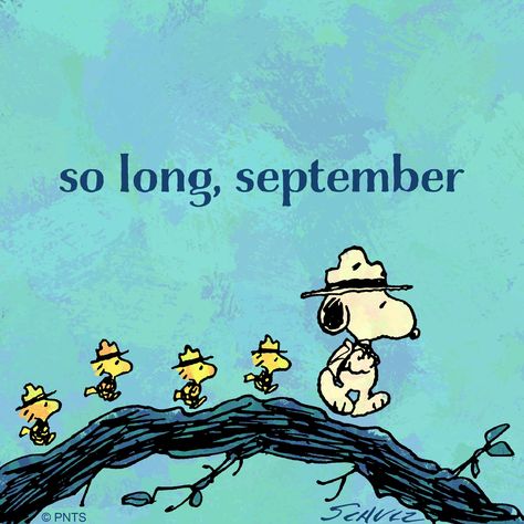 Bye September, Goodbye September, Peanuts Wallpaper, I Got A Rock, Camp Snoopy, Peanuts Characters, Hello October, Snoopy Wallpaper, Snoopy Quotes