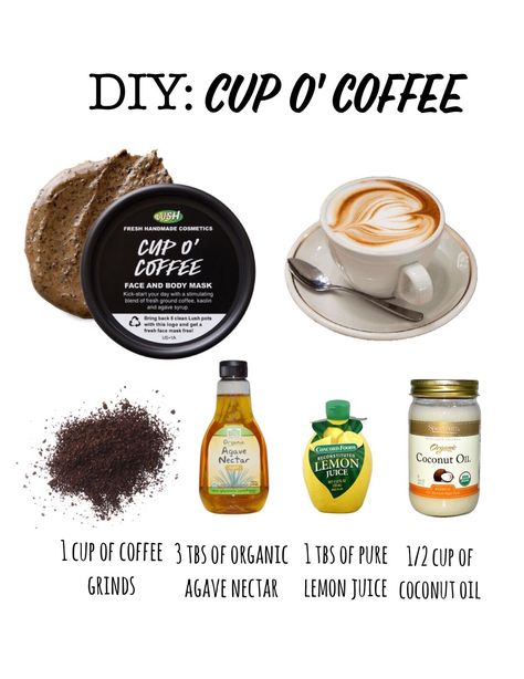 DIY Lush Cup o' Coffee mask! Super simple to make and rocks for exfoliating dull, uneven skin! Perfect to use as a scrub & a mask! For Sleep, Lush Diy, Diy Lush, Coffee Mask, Coffee Scrub, Homemade Face Masks, Homemade Face, Diy Skin Care, Homemade Skin Care