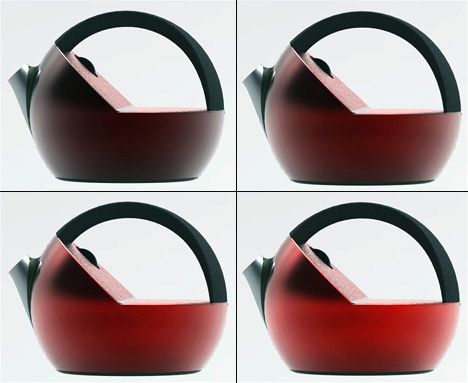 creative-tea-4 Modern Kettles, Kettle Design, Modern Tea Pot, Water Heating, Home Tools, Yanko Design, Dark Shades, Simplest Form, Tea Service