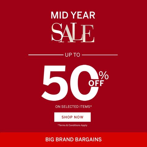 MID YEAR SALE 🎉🎉 up to 50% OFF selected items* Offer ends 30th June 11:59pm AEST. Prices drastically reduced on Big Brands, Jewellery, Beauty, Fashion and more, with new items added daily😍😍 Only while stocks last.⁠ *Terms & Conditions Apply. Shop Sale Now ✨🎉 .⁠ .⁠ .⁠ #tvsn #sale #frenzy #discounts #bargains #bigbrands #fashion #shopping #shop #musthave #moneyoff #save #deals #midyearsale Up To 50% Off, 30 Off Sale Poster, Mid Year Sale Poster, 11 11 Sale Poster Design, 50% Sale Poster Design, Year End Sale Poster Design, 11 11 Sale Poster, 50 Off Sale Poster, Offer Creative Ads